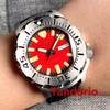 Tandorio 42mm Monster Blue Dial NH36A Men Automatic Watch AR Sapphire Glass 3.8 O'Clock Crown Lume 20ATM Diving Rubber Strap
