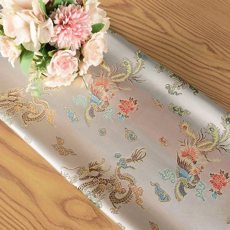 100 см жаккардовый гобелен атласная ткань шелк Helu Tongchun гладкая текстура подвеска парча династии Сун чонсам ханьфу