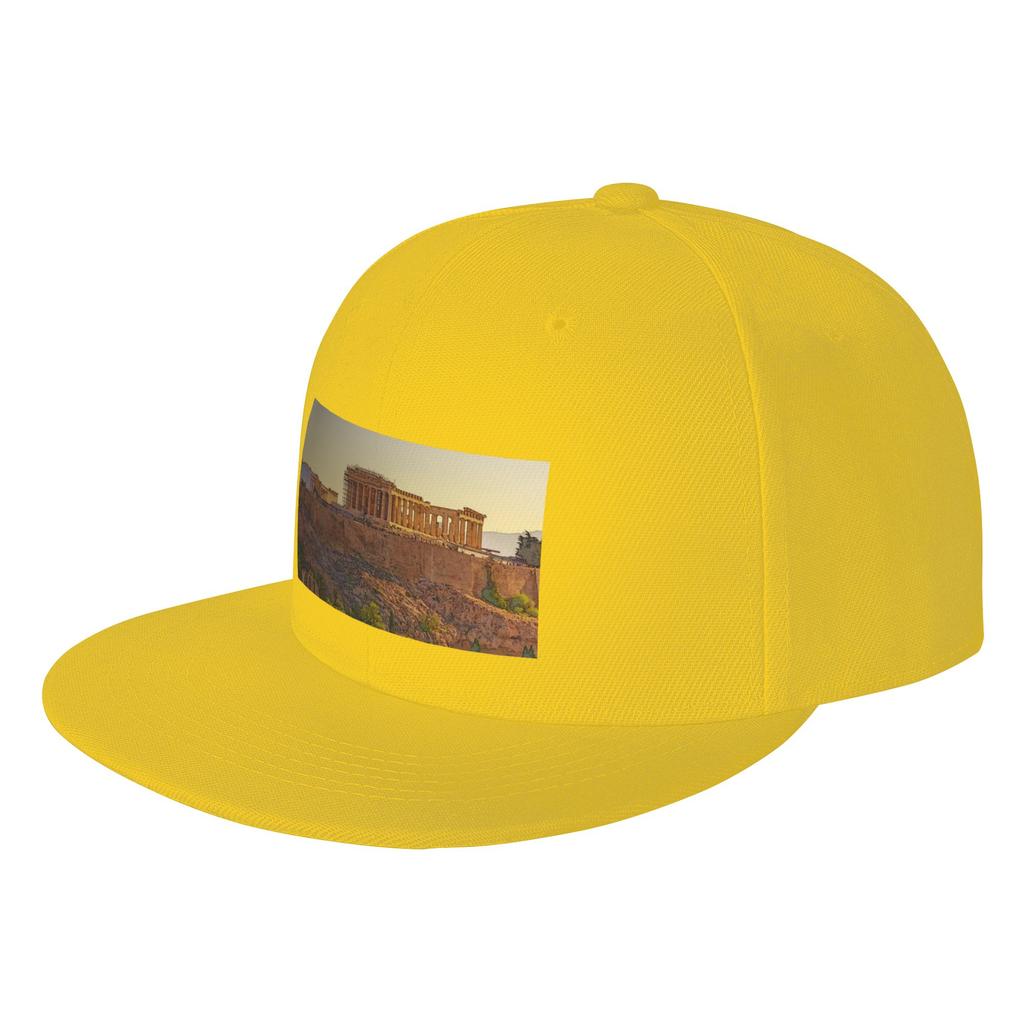 Fashion Athens Greece City Flat Brim Sun Hat Artistic Style Cap Womens