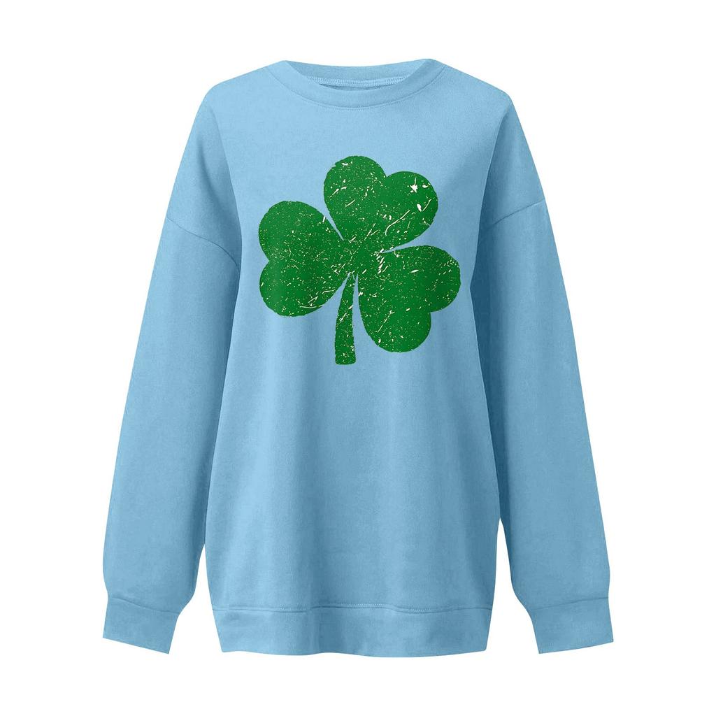 Женская повседневная мода ко Дню святого Валентина с принтом, длинным рукавом, круглым вырезом, толстовки, пуловеры, топы