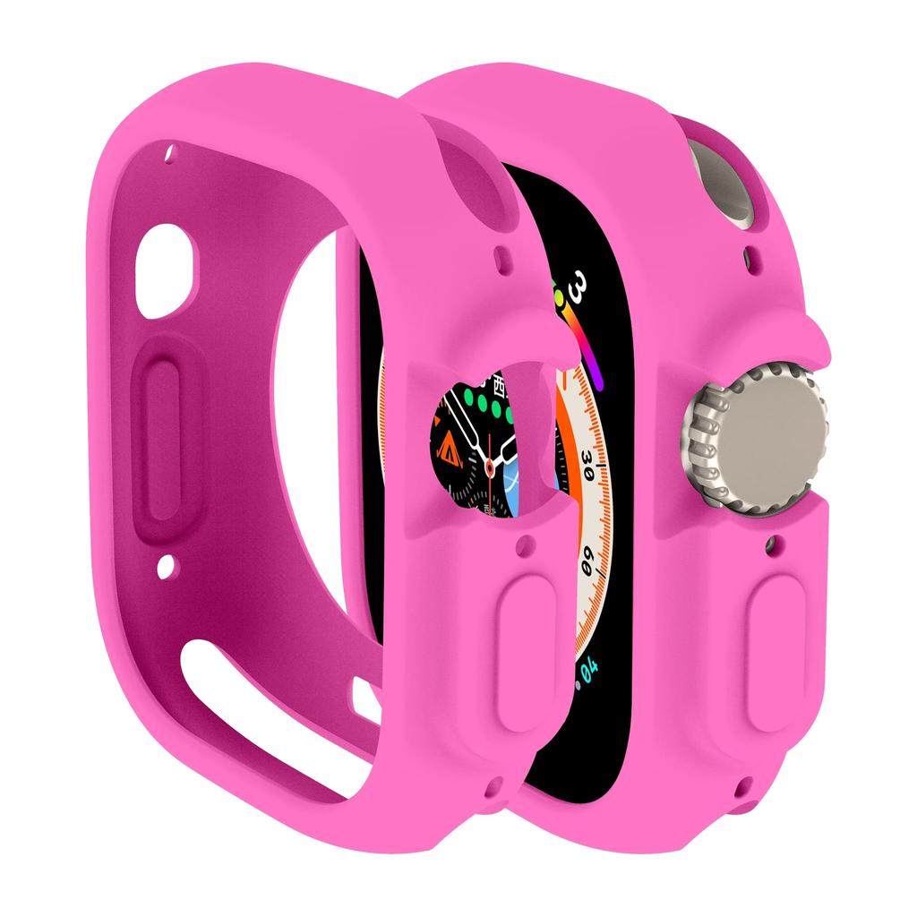 Мягкий силиконовый чехол для Apple Watch 9 8 Ultra 49 мм 45 мм Защитная крышка Для iWatch серии 7 6 5 4 SE 40 44 41 мм Бампер