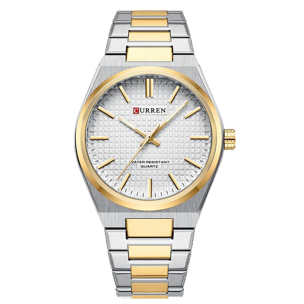 CURREN 8439 Мужские кварцевые часы на стальном ремешке Business Casual