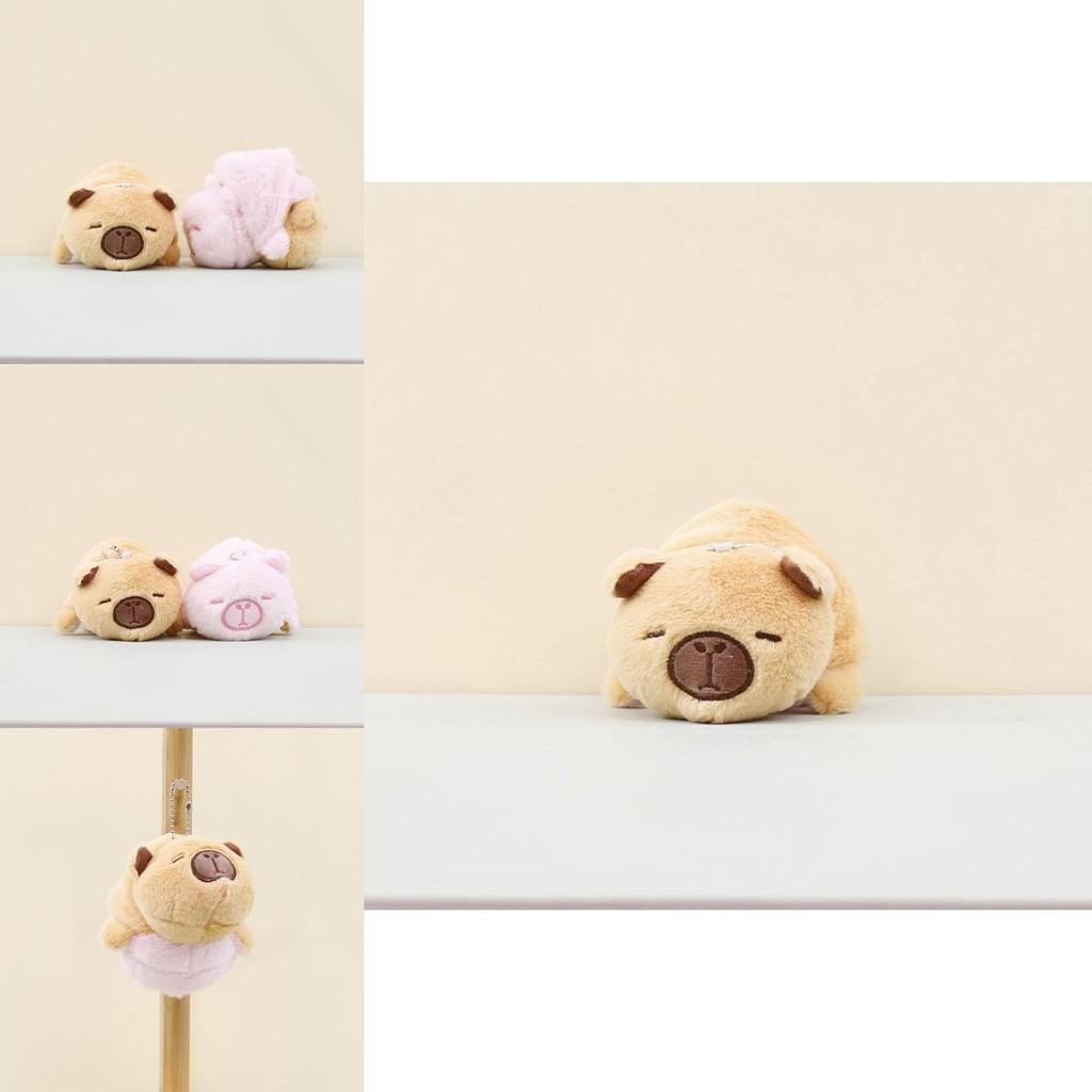 Adorable Capybara Plush Toy Cute Flipping Keychain Accessory Soft Stuffed Animal