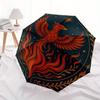 Феникс Райзинг: Мистический зонт с круглым рисунком, Портативный компактный зонт в 3 сложения для мужчин и женщин R148