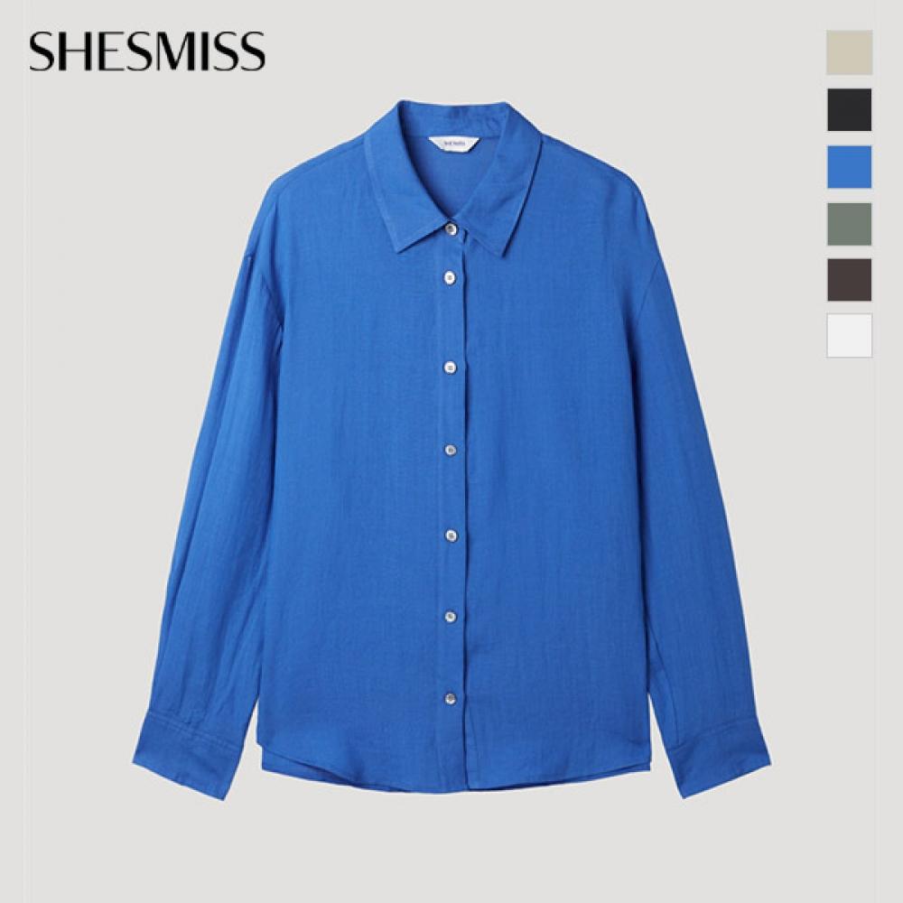 [ШС С миСС] базовая рубашка из смесового льна SwwStp22110