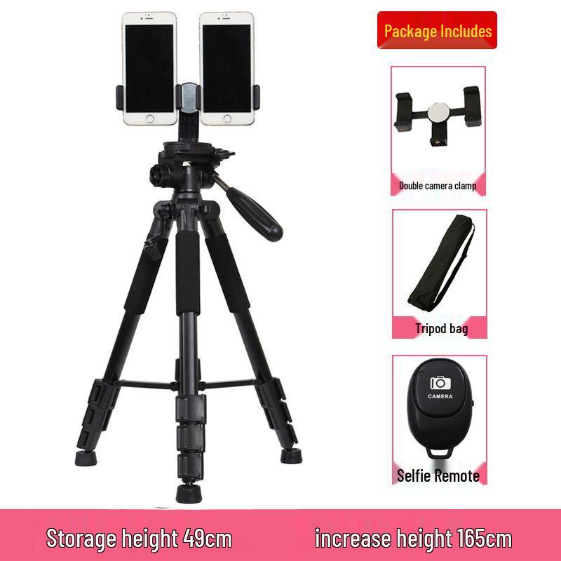 Multifunctional Mobile Streaming Tripod with Beauty Fill Light for Outdoor Videos & Selfies