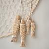 Ocean Theme Mediterranean Fish Pendant Vintage Wooden Fish Hanging Ornament Wall Art Decor Nautical Coffee Bar Home Decor