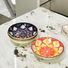 6 Piece Vintage Bohemian Style Ceramic Plates Set 5 in Appetizer Plates  Dishwasher-safe