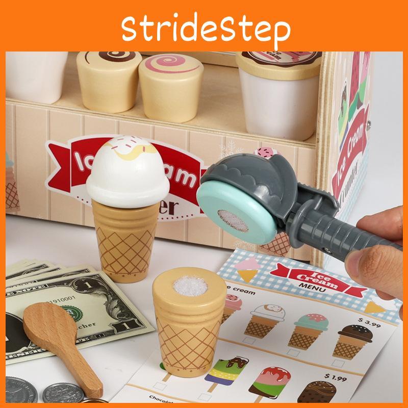 Ice Wooden Simulation Cream Shelf Children Puzzle Interactive Toy Gift For