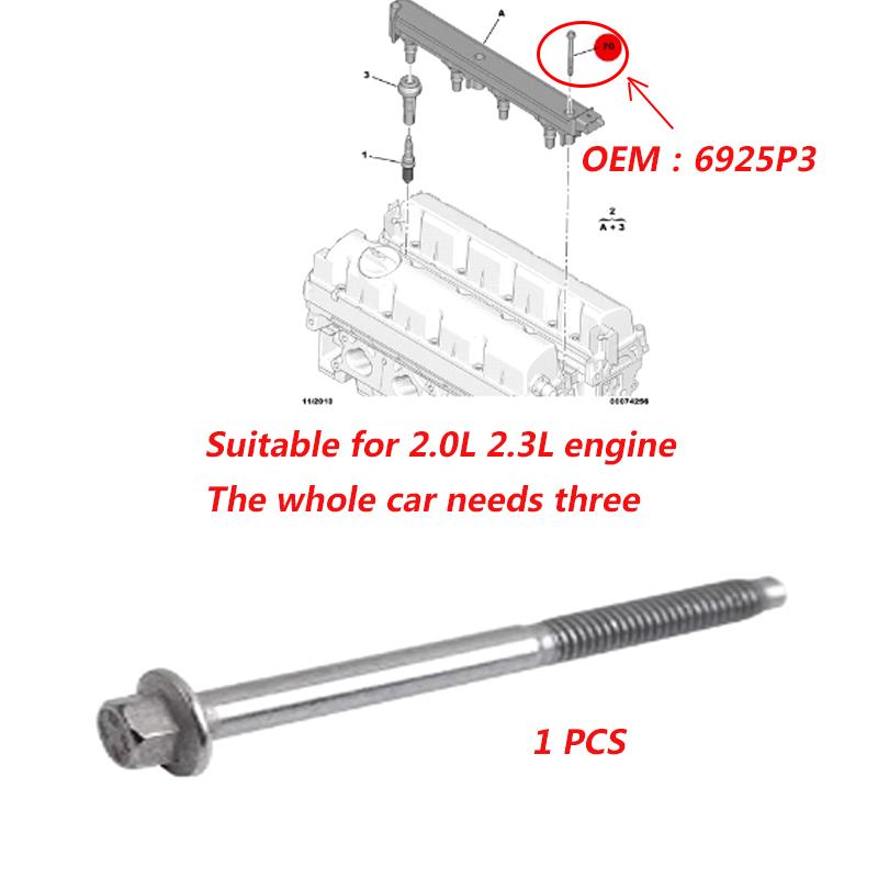 1 Pcs Ignition Coil Fixing Screw 6925P3 692047 For Peugeot 206 207 307 2008 308 408 508 Citroen C2 C-Quatre C4 C3XR Picasso C5