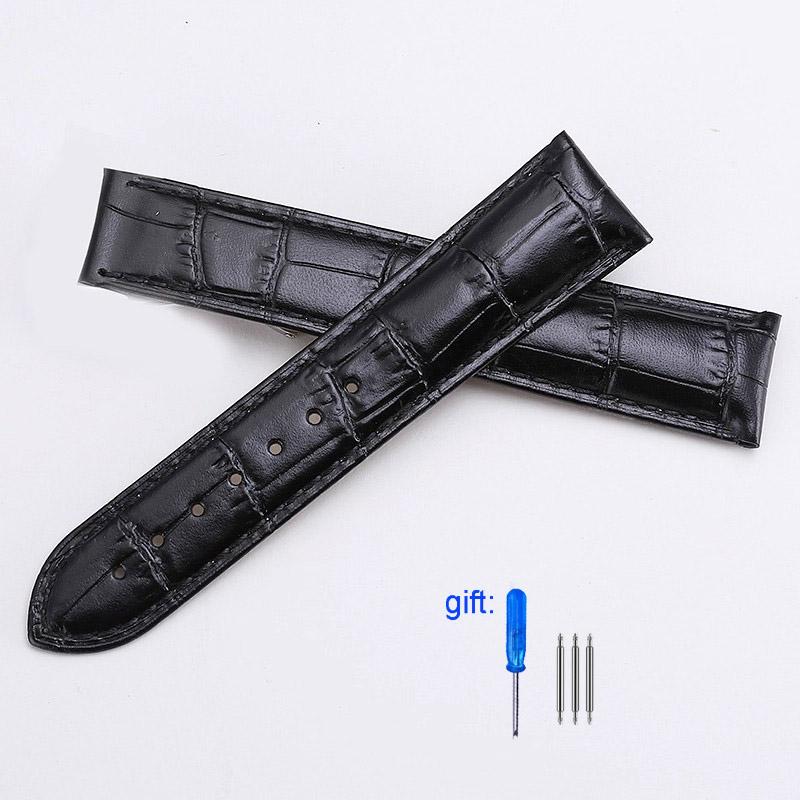 Genuine Leather Strap for Omega Seamaster Speedmaster Folding Buckle Bracelet Waterproof Calfskin Watch Band 19mm 20mm 21mm 22mm