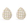 [N6919] - 'Sissi' Gold Plated Earrings, White Gold - 8x8 Mm