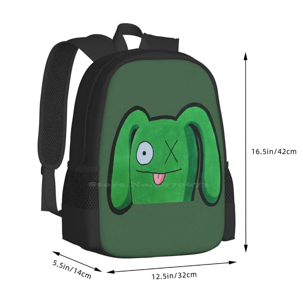 Школьные рюкзаки Uglydolls, Рюкзак для путешествий и ноутбука, Бык Uglydolls, Маркерный зеленый, Милый Каваи