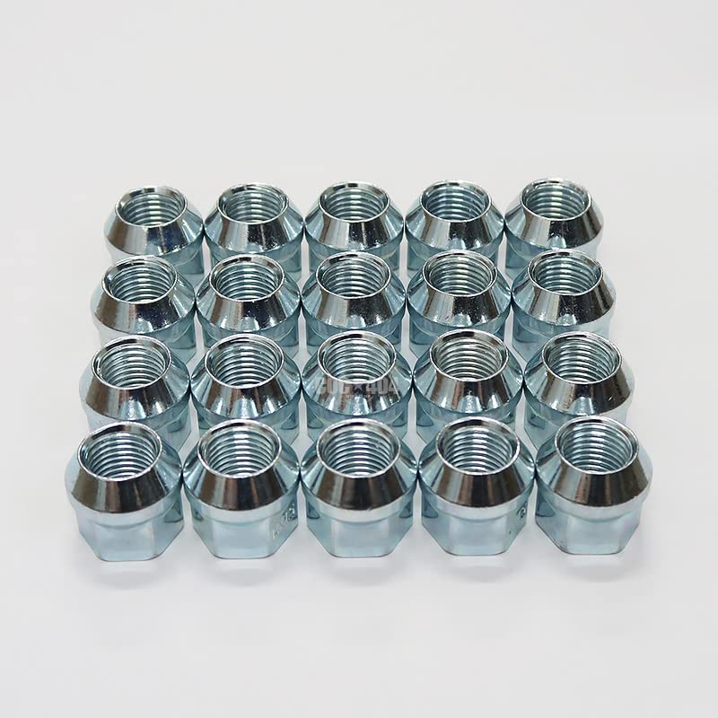 1/2 Колесная гайка сквозного типа серебристая 20 штук