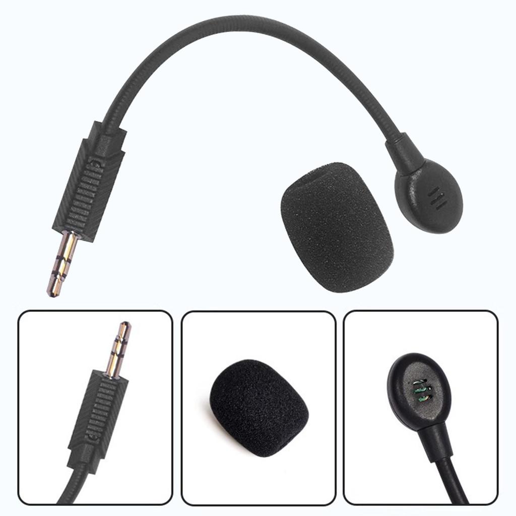 3.5mm Detachable Gaming Microphone Boom for Plantronics Rig 400 Headsets Clearly Voice Pickup Mic Boom Foam Filter