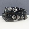 Crocodile Pattern American Western Rivet Crow Accessories Skull Rivet Belt Punk Men's Belt Women's Hundred