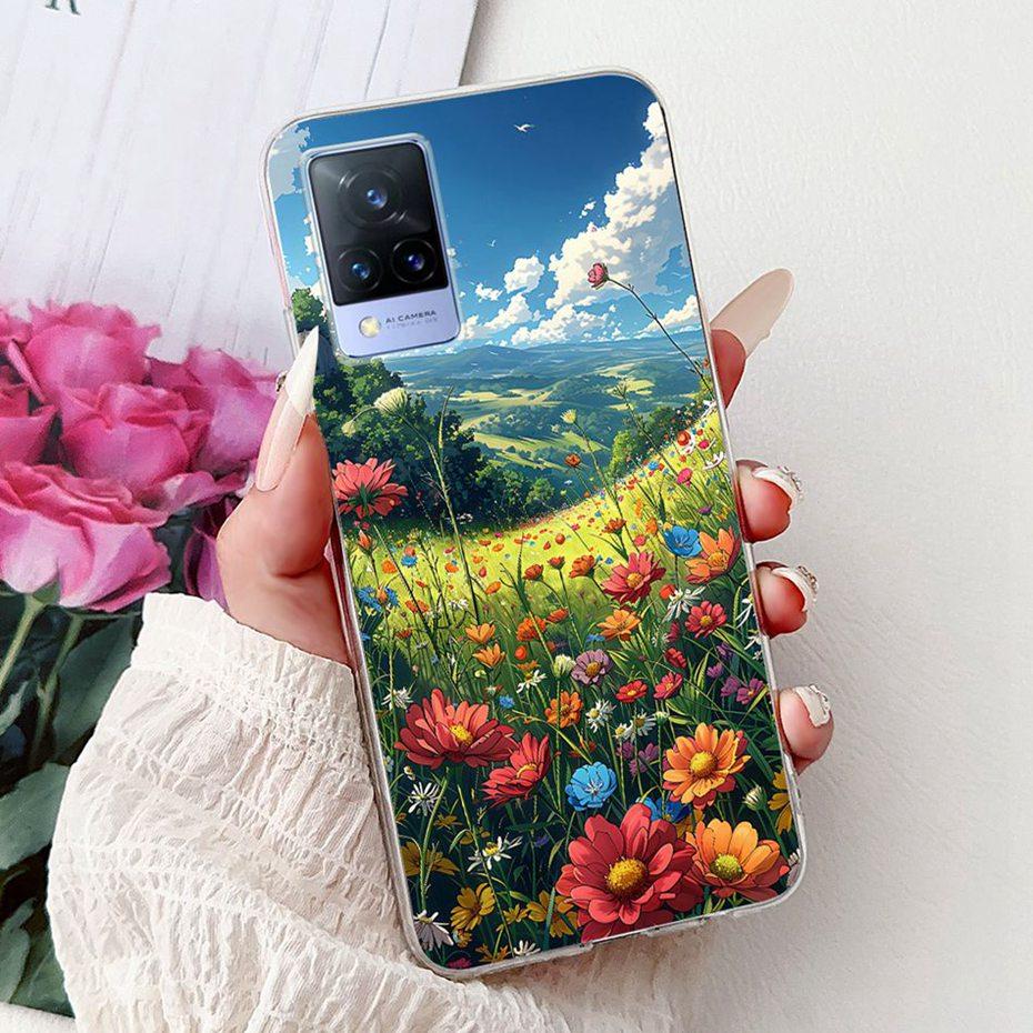 Fashion Painting Case For Vivo V21 V21e 4G 5G Soft Silicone TPU Phone Cases For Vivo V21s V21 V21E Covers Bumpers
