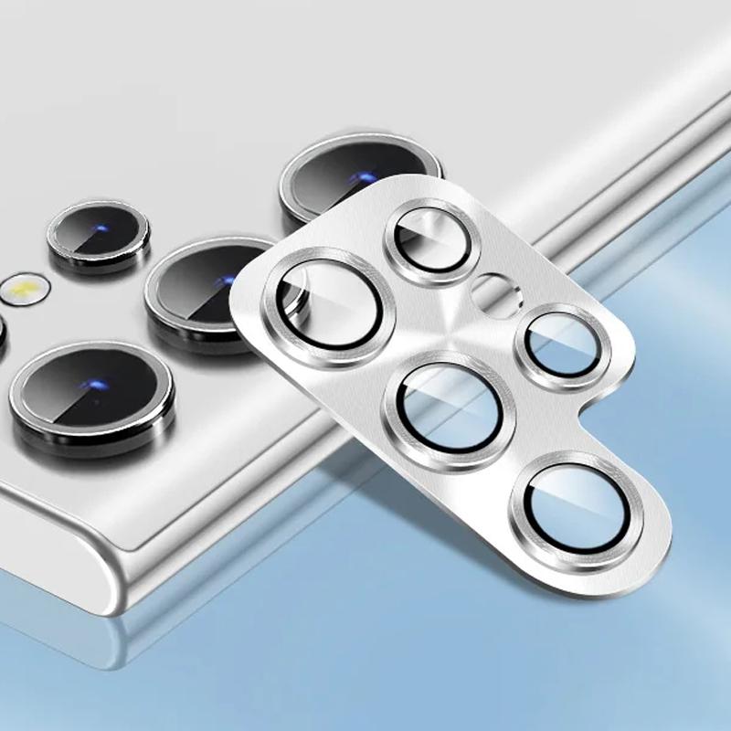 Luxury Metal Camera Lens Protector Glass For Samsung Galaxy S25 S24 S23 Ultra Plus S22 HD Back Lens Protective Film For Samsung S23 Ultra