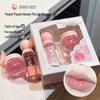SUSU SKY Peach Honey Lip Set: Moisturizing, Hydrating, Anti-Chapping, Exfoliating, and Nourishing Repair for Autumn & Winter.