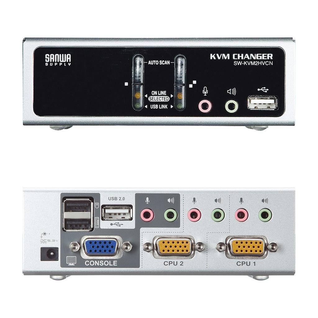 Автоматический переключатель ПК Sanwa Supply, совместимый с USB и консолями SW-KVM2HVCN (21) PS / 2,
