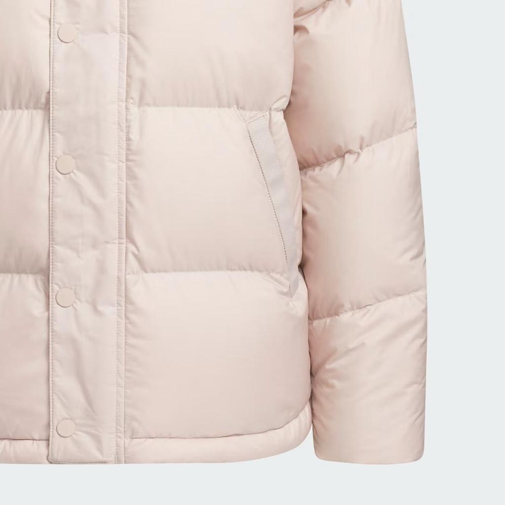 Adidas Ветрозащитная спортивная пуховая куртка классического фасона для женщин, розовая, IS4797
