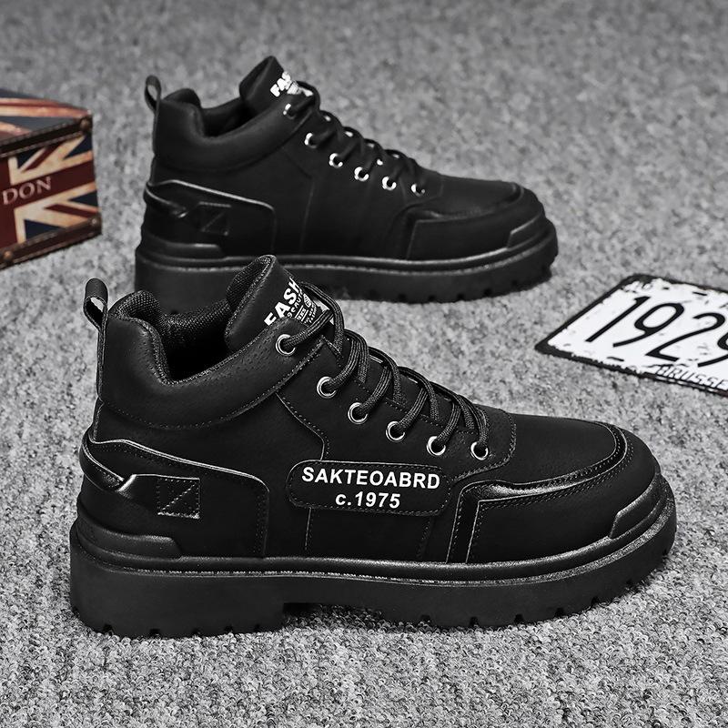 Men's Shoes Spring New British Style High-top Martin Boots Sports Outdoor Mountaineering Boots Versatile Shoes Men