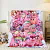 Pink pika Pattern Blanket Flannel Blanket for bed, sofa, Camping, Hiking, Picnic Essentials, gift for family Fan gifts
