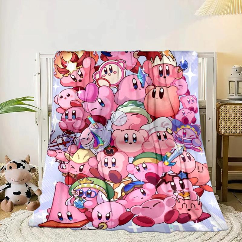 Pink pika Pattern Blanket Flannel Blanket for bed, sofa, Camping, Hiking, Picnic Essentials, gift for family Fan gifts