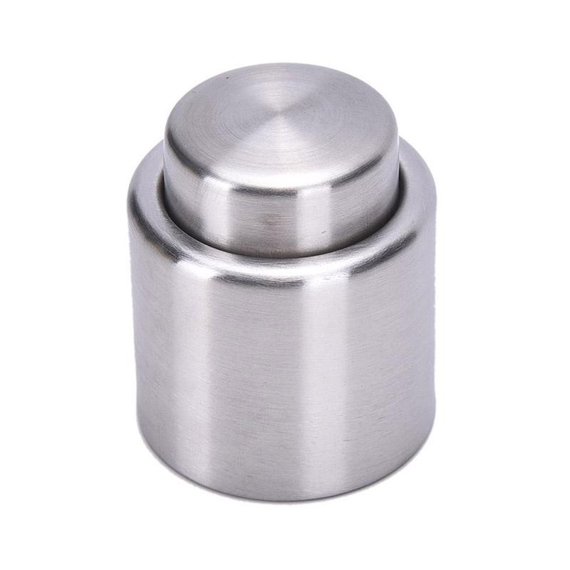 1X Stainless Steel Vacuum Sealed Red Wine Storage Bottle Stopper Plug Bottle Cap