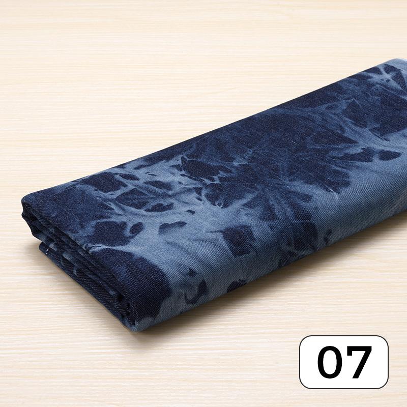 50*140 см модная джинсовая ткань тай-дай, промытая, плотная ткань для юбок, джинсов, брюк, одежды, платьев, шитья, сделай сам, пэчворк, материал