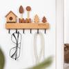 Деревянный декоративный крючок 6 крючков Крючок-ряд для хранения мелочей Крючок для ключей Вешалка Прихожая