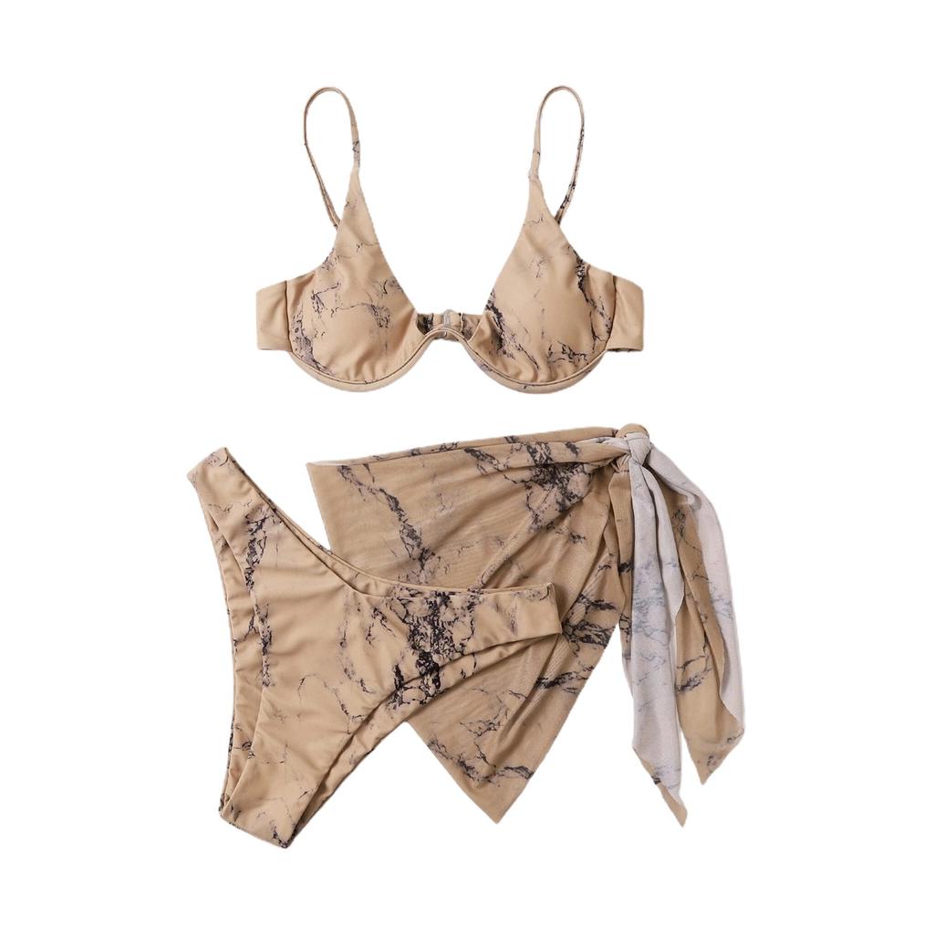 Женская мода сплошной цвет сексуальный полый купальник бикини с открытой спиной разделенный купальник