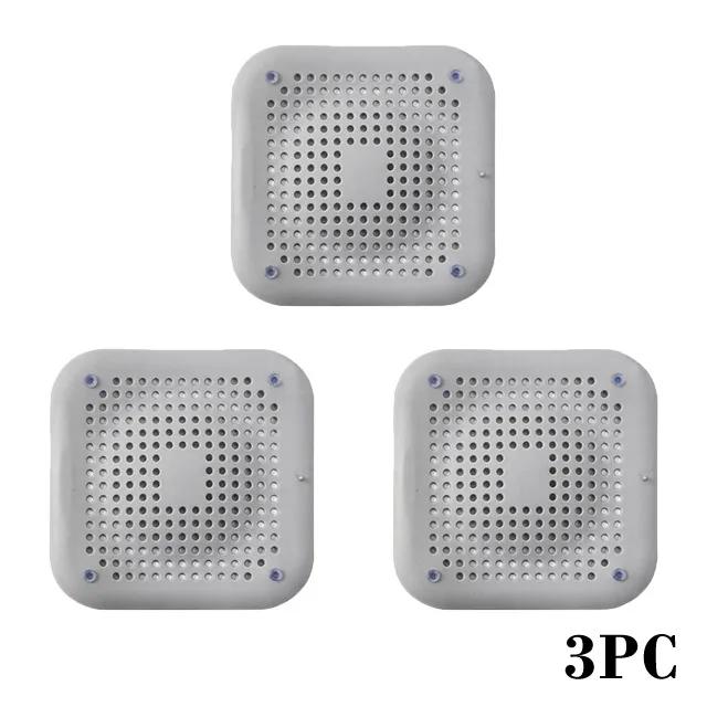 Silicone Anti-Clogging Drain Hair Catcher ShowerCover with DebrisFilter Easy-CleanGridSystem for Bathtub Sink and Bathroom Drain