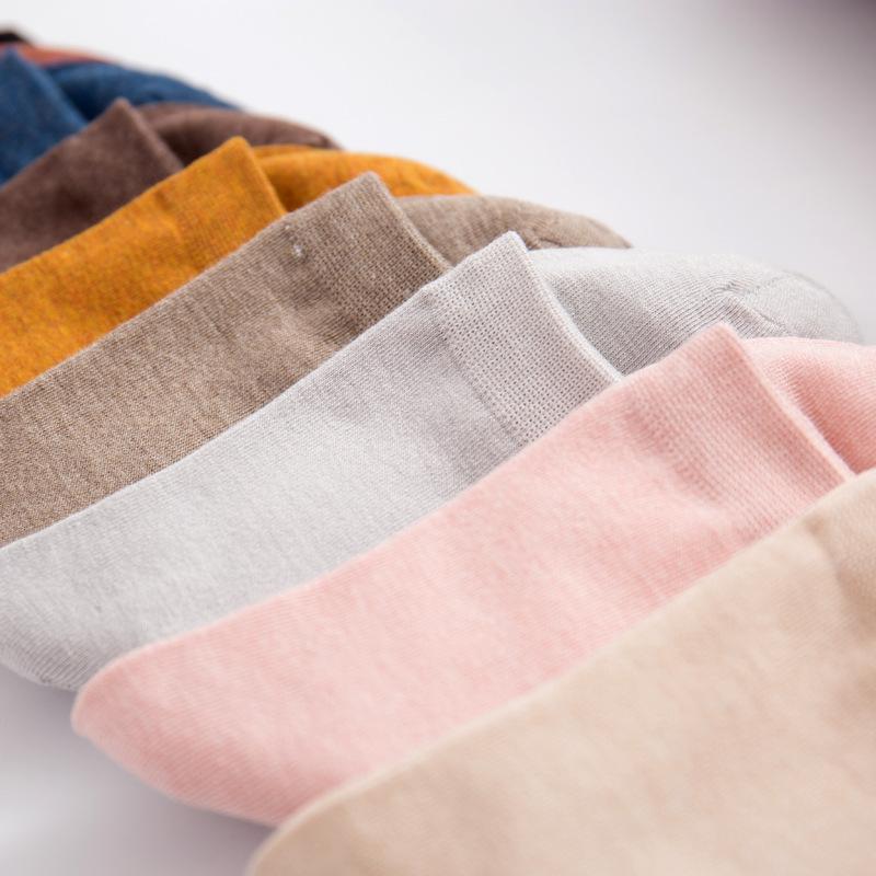 Новые женские носки из бамбукового волокна, цветные, модные, повседневные, в стиле Харадзюку, однотонные, черные, белые, дешевые, 5 пар