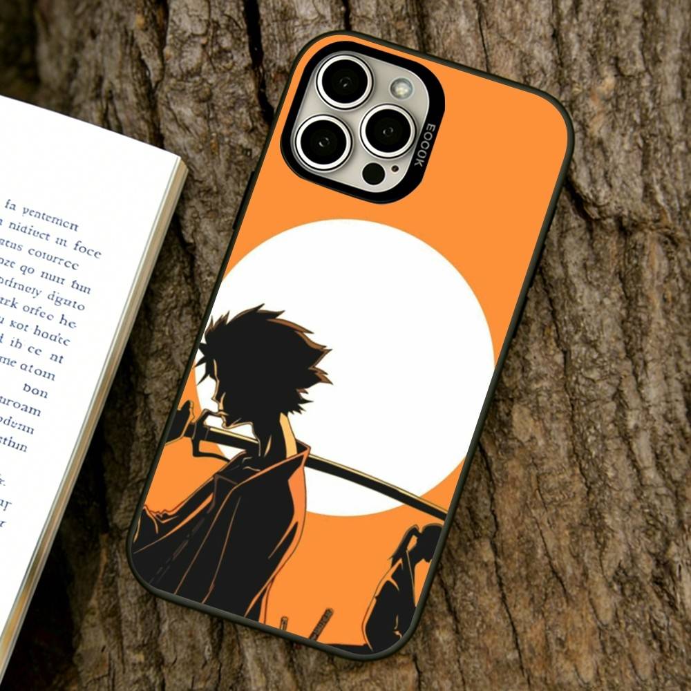 Чехол для телефона Samurai Champloo для iPhone 17,16,15,14,13,12,11 Plus,Pro Max,XS, Цветной Серебристо-Черный Чехол