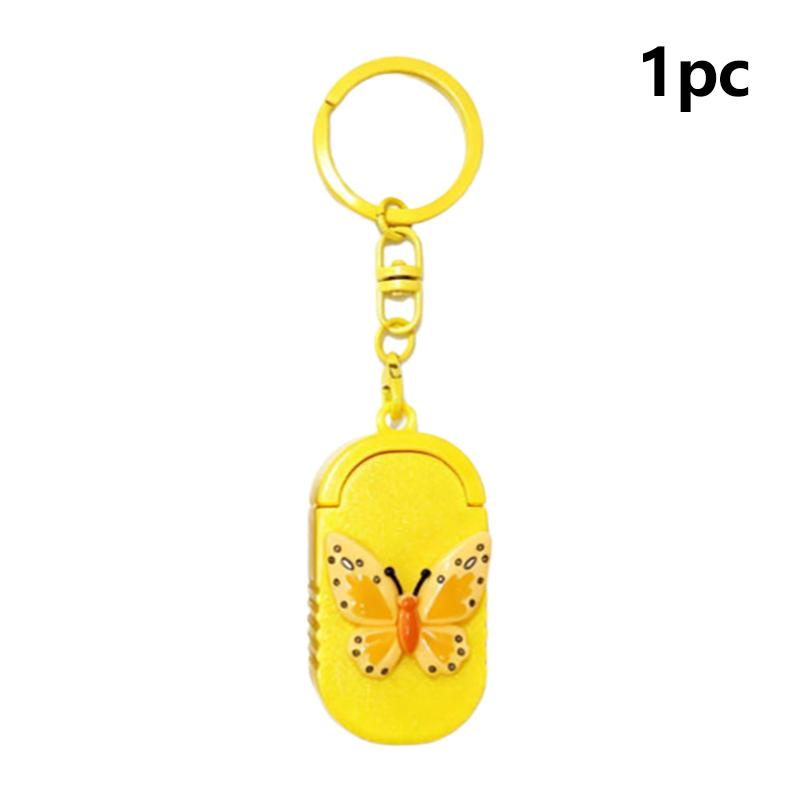 Mini Sliding Pill Box Keychain Compact Pill Container 3 Compartments BPA Free for Pocket Purse Travel Business Trip Use