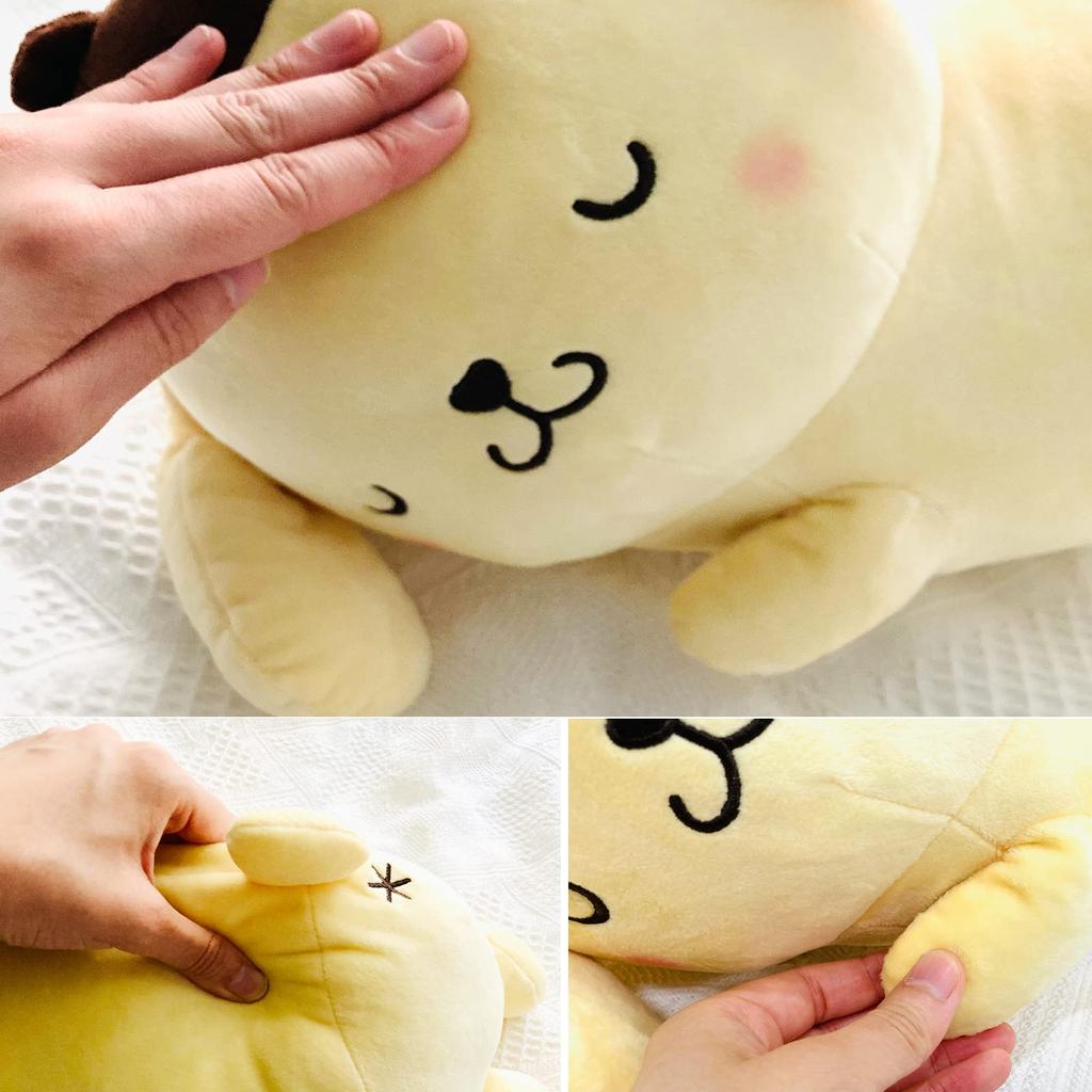 MORIPiLO Pompompurin Тело Sanrio Подушка для сна Микро Большая Плюшевая от Morishita Makura Подушка, Персонажи, (M), приблизительно. 45см, Ткань, приятная к коже,