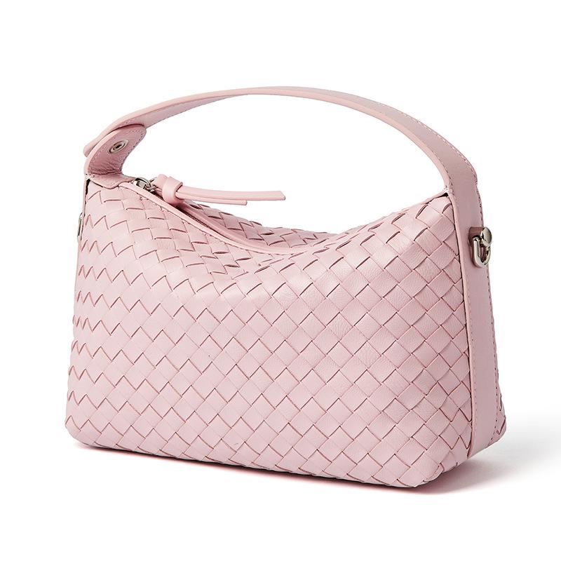 2025 Rhombus Sheepskin Leather Женская сумка через плечо - Ручная сумка-мессенджер с тканым дизайном