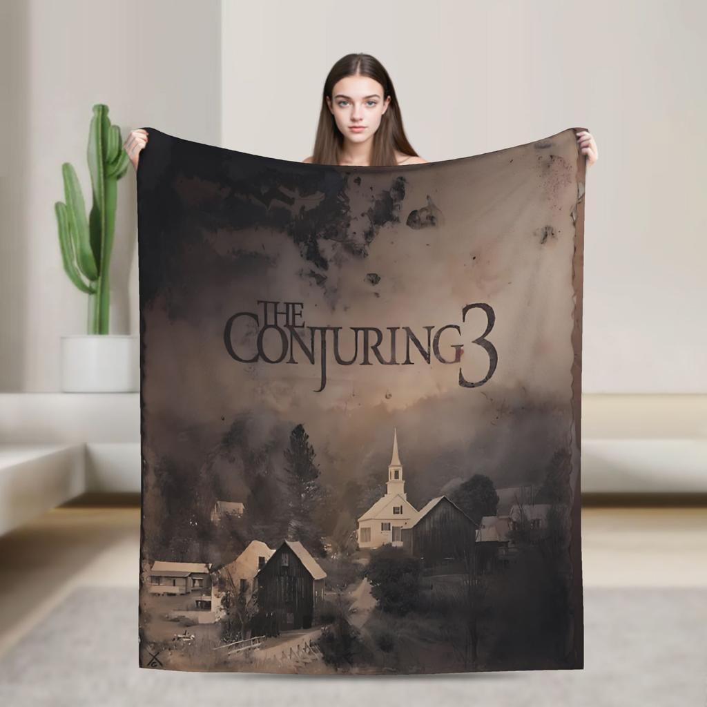 The Conjuring Last Rites Blanket Quality Super Warm Throw Blanket Winter Camping Couch Bed Print Bedspread