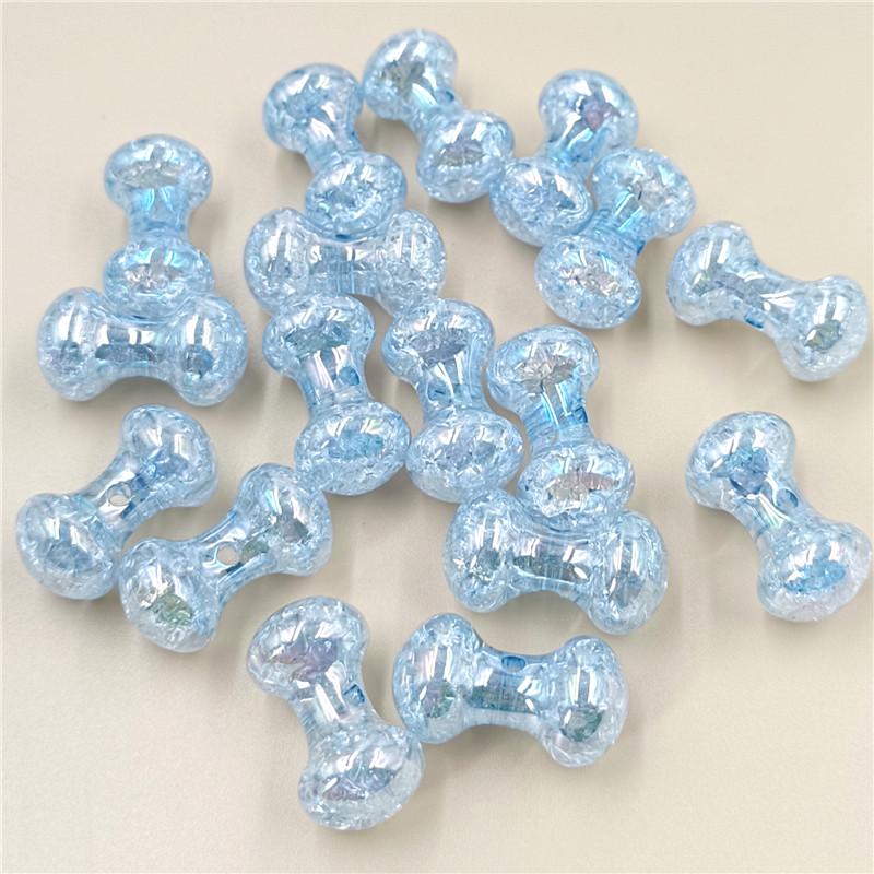 Материалы для изготовления украшений своими руками ручной работы, модные аксессуары в виде гантели, креативные бусины-вспышки цвета кристалл AB, 5 шт., браслет, ожерелье, акриловые аксессуары