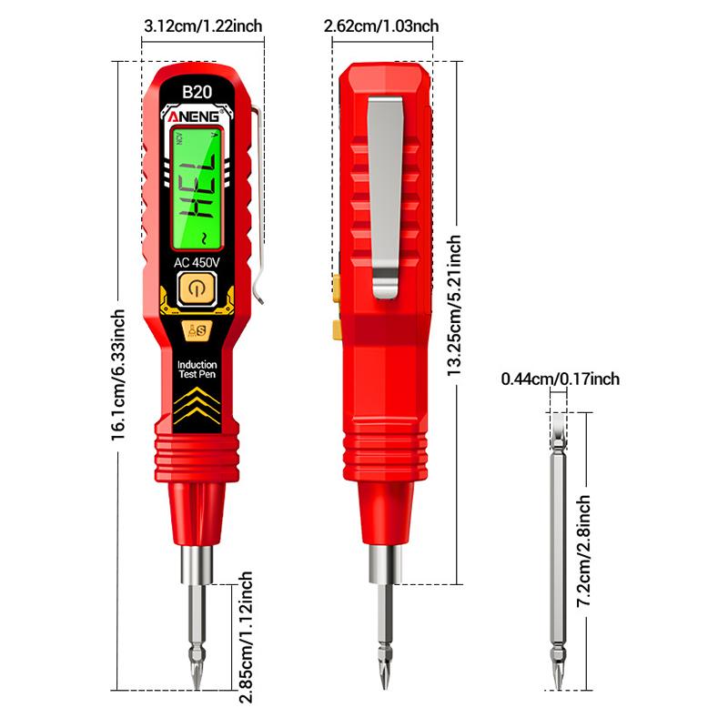 Double Head Screwdriver LED Light Voltage Detector Portable Smart Electric Tester Pen Wire Breakpoint Finder Testing Tools