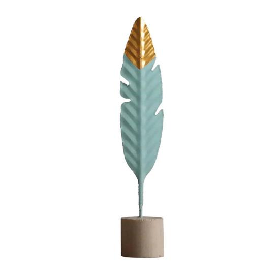 Modern Feather Wooden Fashion Table Desktop Party Home Ornaments Office Home Decoration Bedroom