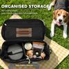 Dog Travel Bag Waterproof Walking Bag With Multiple Pockets Two Food Containers And Collapsible Bowl For Cat Puppy