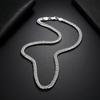 Fine 6MM Geometry Chain 925 Sterling Silver Necklace for Men's Women Classic Luxury Fashion Party Jewelry Holiday Gifts