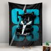 Гобелен Джордж Расселл GR63 Mercedes Petronas F1 Бирюзовый Гоночный Автомобиль Трасса Постер для Фаната Формулы 1 Настенное Искусство для Гаража