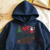 In My Christmas Era Retro Slogan Graphic Hoodie Women Casual Long Sleeve Pullover Vintage Xmas Tree Snowman Holiday Gift Top