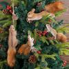 Artificial Squirrel Christmas Hanging Ornament Holiday Pendant Home Wall Decor Christmas Tree Decoration