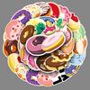 50 Donuts Doodle Personality Cartoon Cute Hand-painted Guka Creative Decorative Mobile Suitcase Stickers
