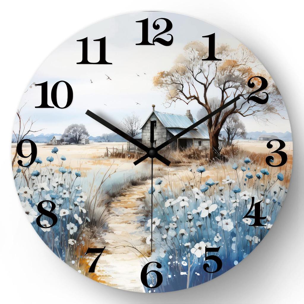 14" Религиозные Креативные Деревянные Настенные Часы - МДФ Бесшумные Декоративные Часы