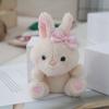 Cute Cartoon Rabbit Doll Keychain Kawaii Bunny Keychain Pendant  Funny Simulated Animals Keyring Backpack Decoration Gift